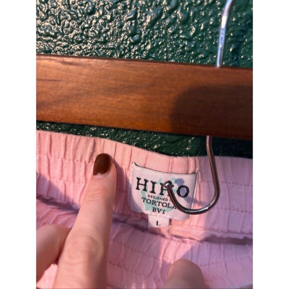 HiHo Womens Pink linen shorts w pockets, Size Large - Picture 2 of 3